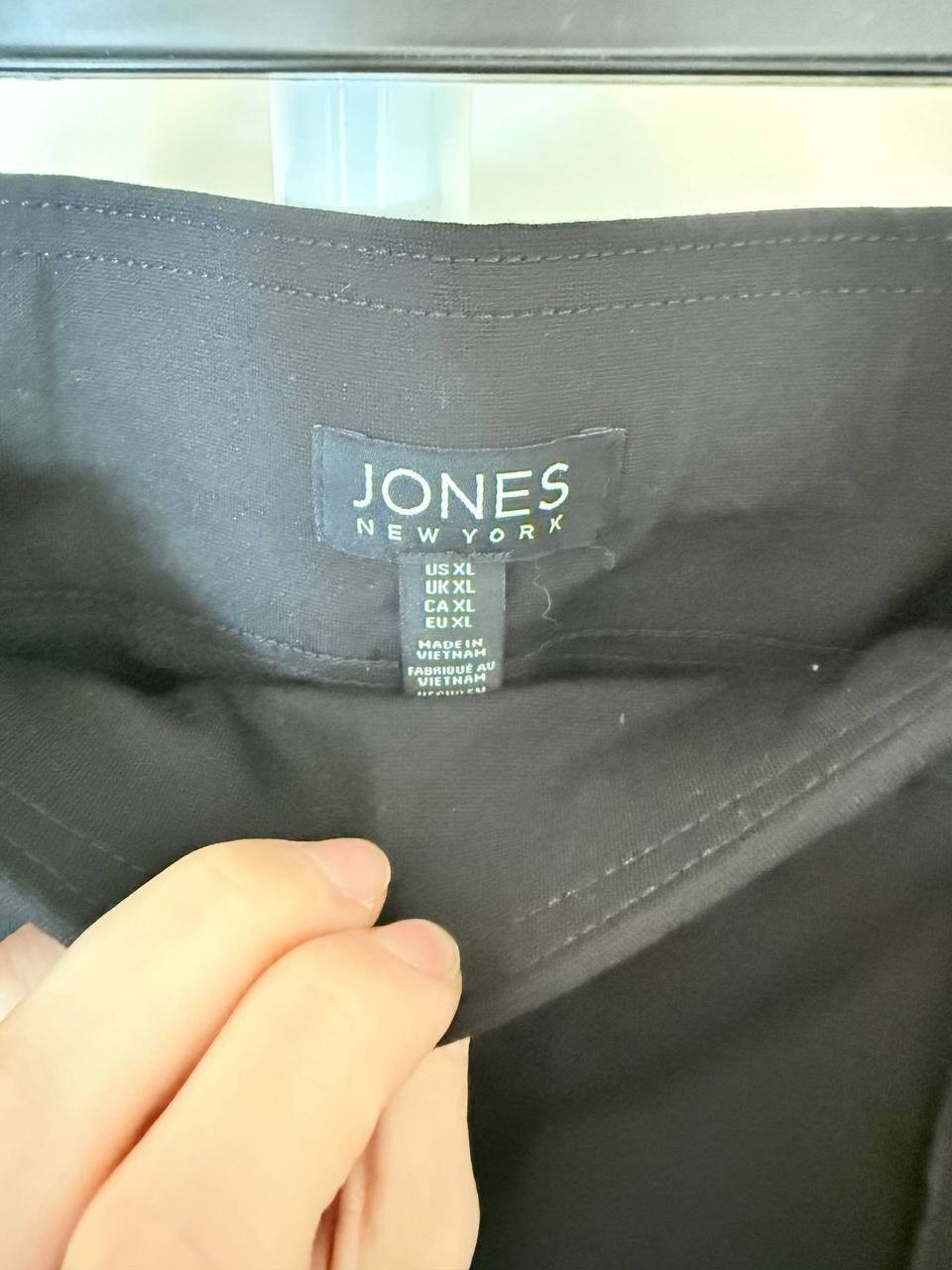 Jones New York Serenity Knit Pintucked Pull‑On Pants – Black – Size XL –NWT–$79