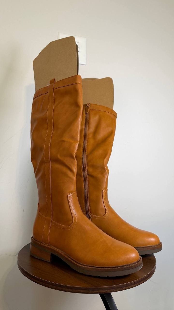 Style & Co Women’s Terryy Riding Boots Sweet Maple 10M Man‑Made MSRP $99.90 NWOB