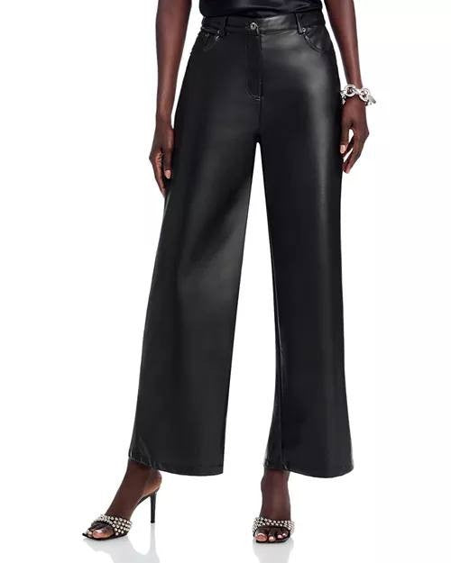 Lucy Paris Adler Faux Leather Pants Black XS NWT $98