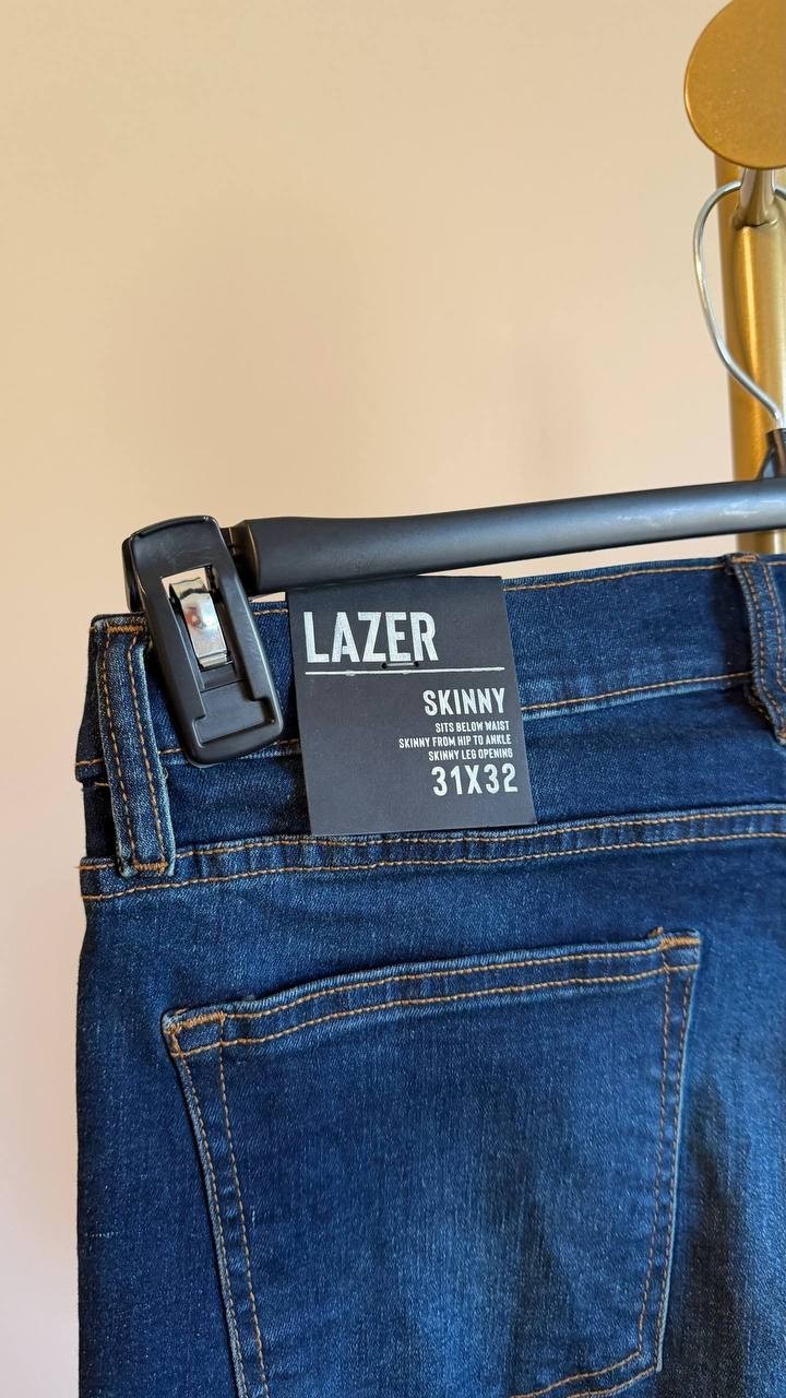 Lazer Men’s Skinny‑Fit Stretch Jeans Dark Blue 31x32 $39.50 NWT