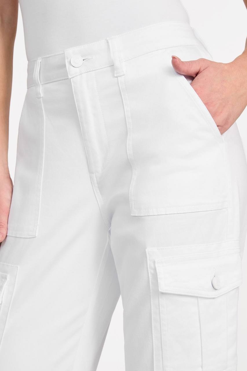 Guess Juno Cargo Joggers White 26x28 Super High Rise NWT $148