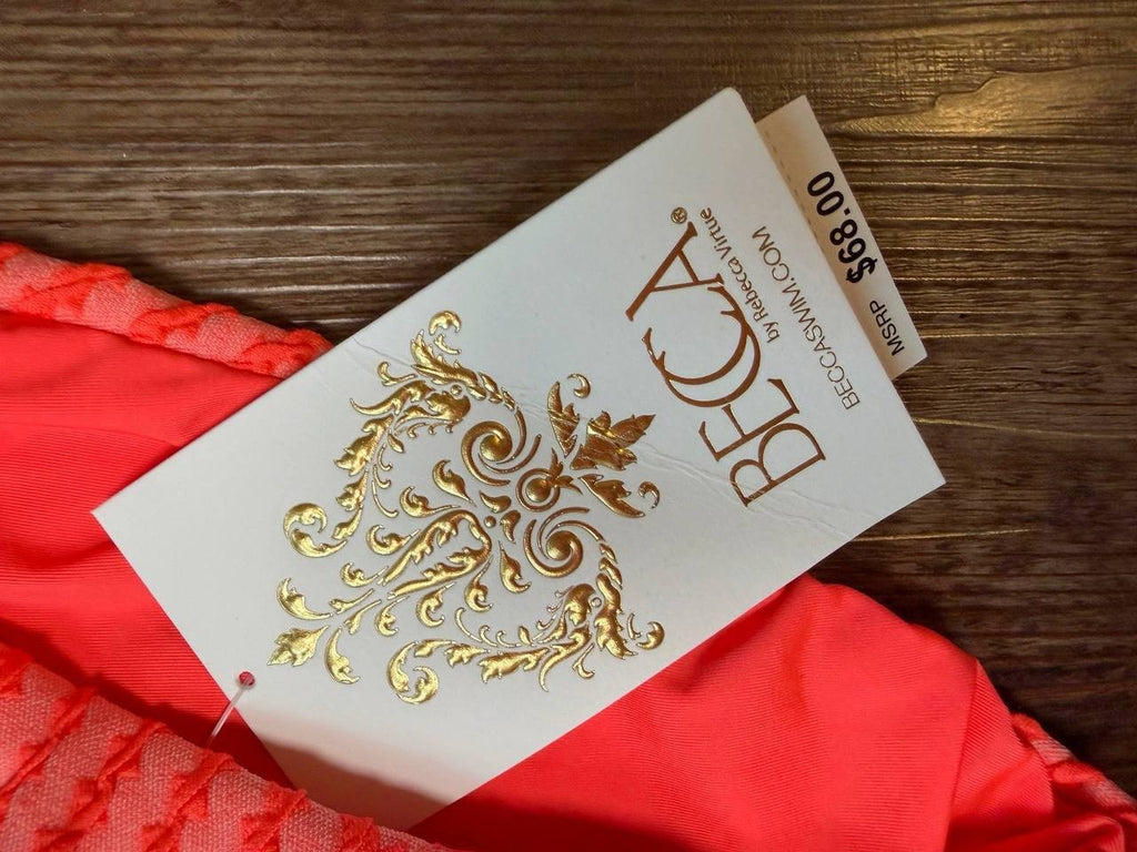 Becca Connect High Waist Bikini Bottoms Red M NWT $68