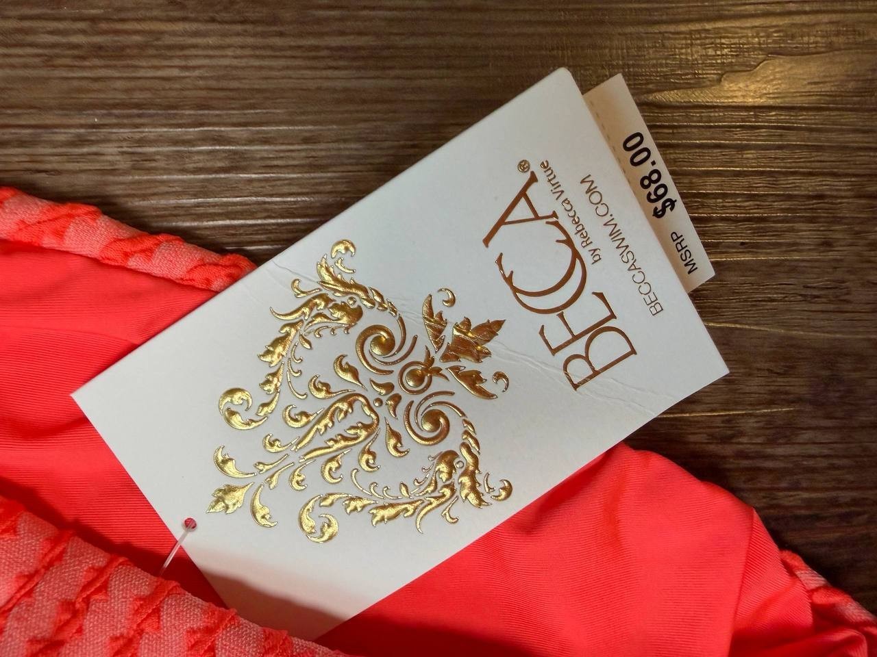 Becca Connect High Waist Bikini Bottoms Red M NWT $68