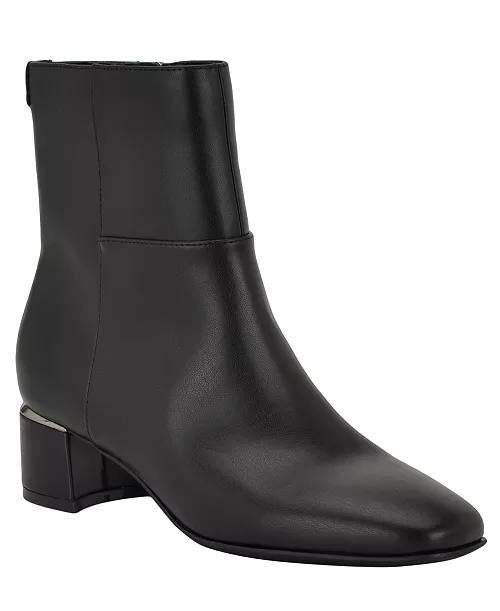 Calvin Klein Ankle Booties 6M Black Man‑Made New in Box MSRP $129