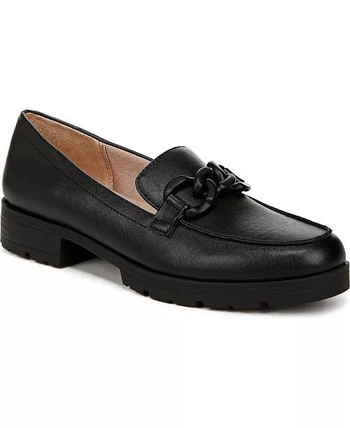 LifeStride Black Faux Leather Loafers 11M NIB MSRP $89.99