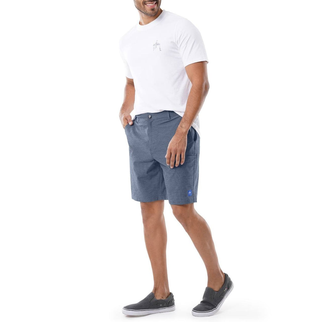 Guy Harvey Men’s Performance 4‑Way Stretch Hybrid Shorts Navy 40 $65 NWT