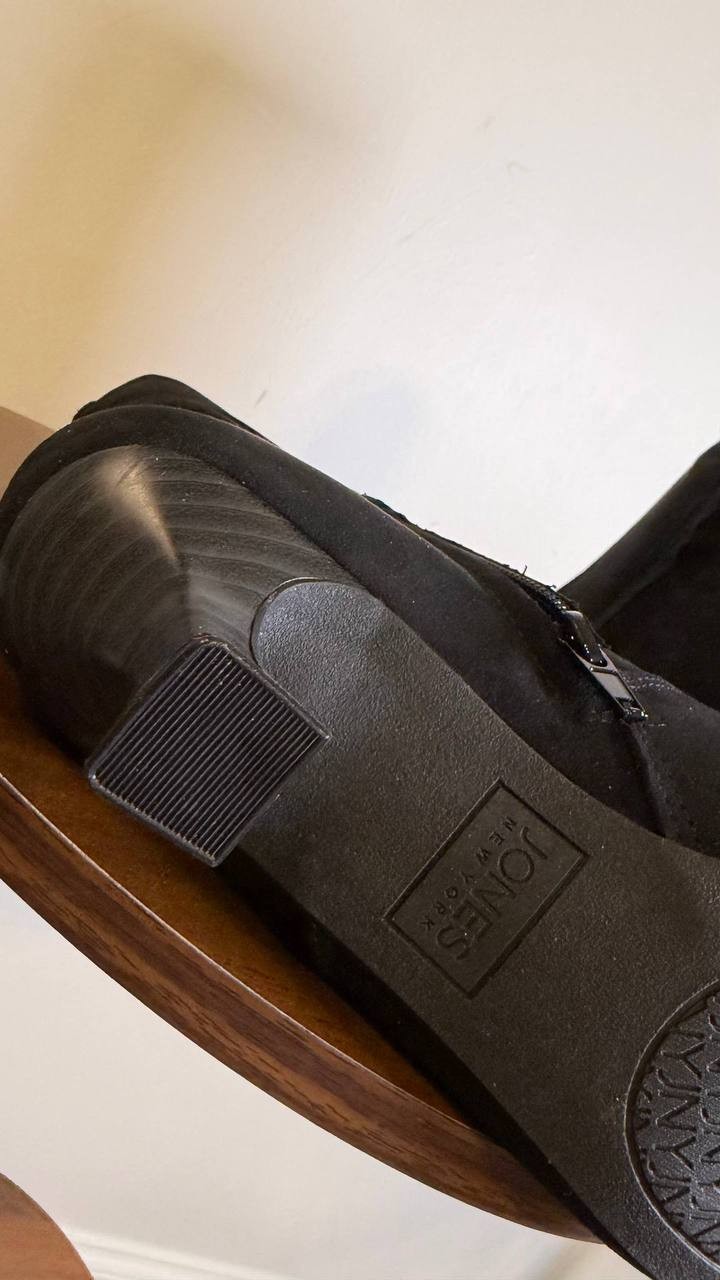 Jones New York Black Microsuede Dress Booties 7.5M New in Box MSRP $89.50