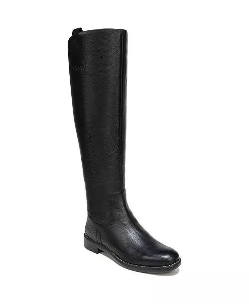 Franco Sarto Meyer Knee High Riding Boots Black 7.5M Leather $275 NWB