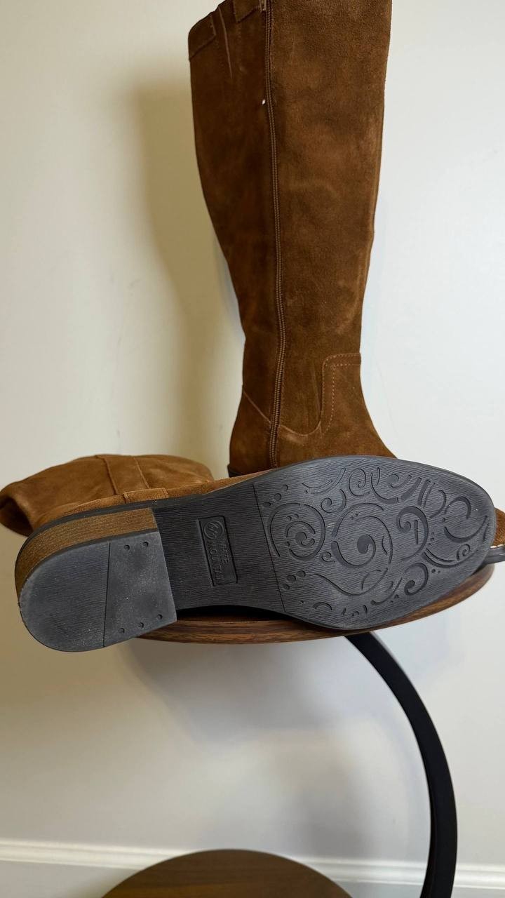 White Mountain Altitude Boots 7W Hazel Suede Knee‑High  Zip NIB msrp$149