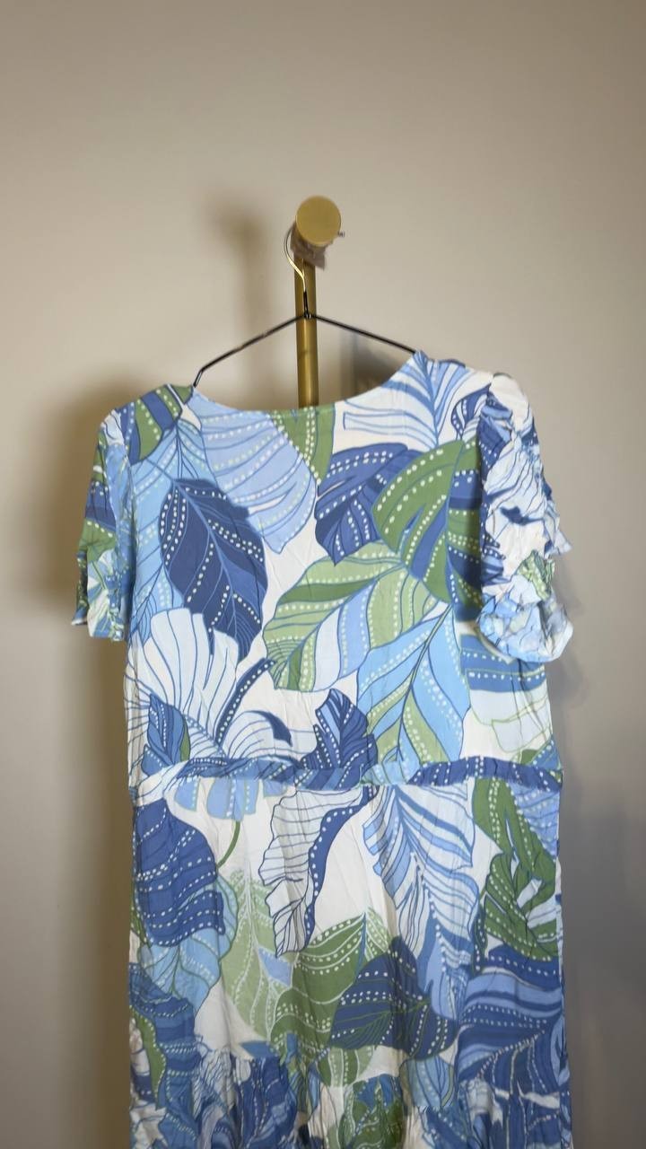 Vince Camuto Women’s V‑Neck Tiered Maxi Dress Mint S NWT $69