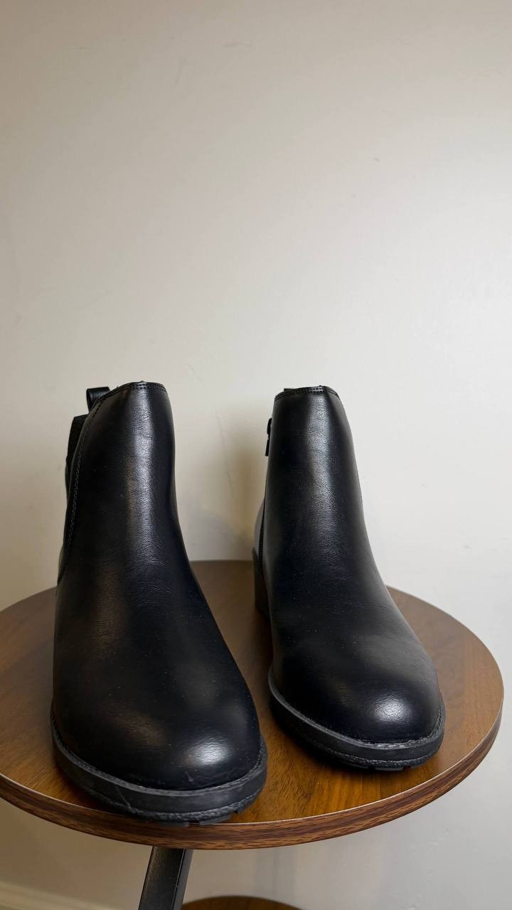 Style & Co Graciee Lug Booties Black Women’s 9 NWB Lug Sole Block Heel $69.90