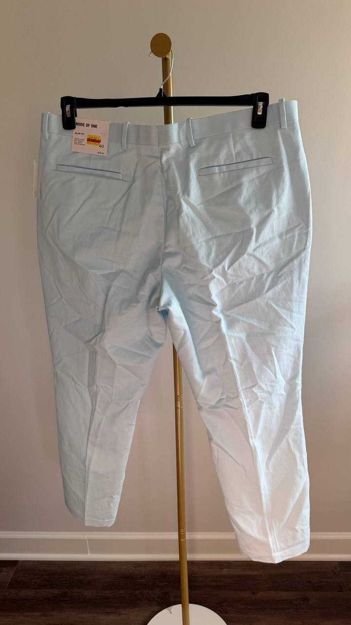 Mode of One Men’s Slim‑Fit Suit Pants Misty Silver Size 40 $79.50 NWT