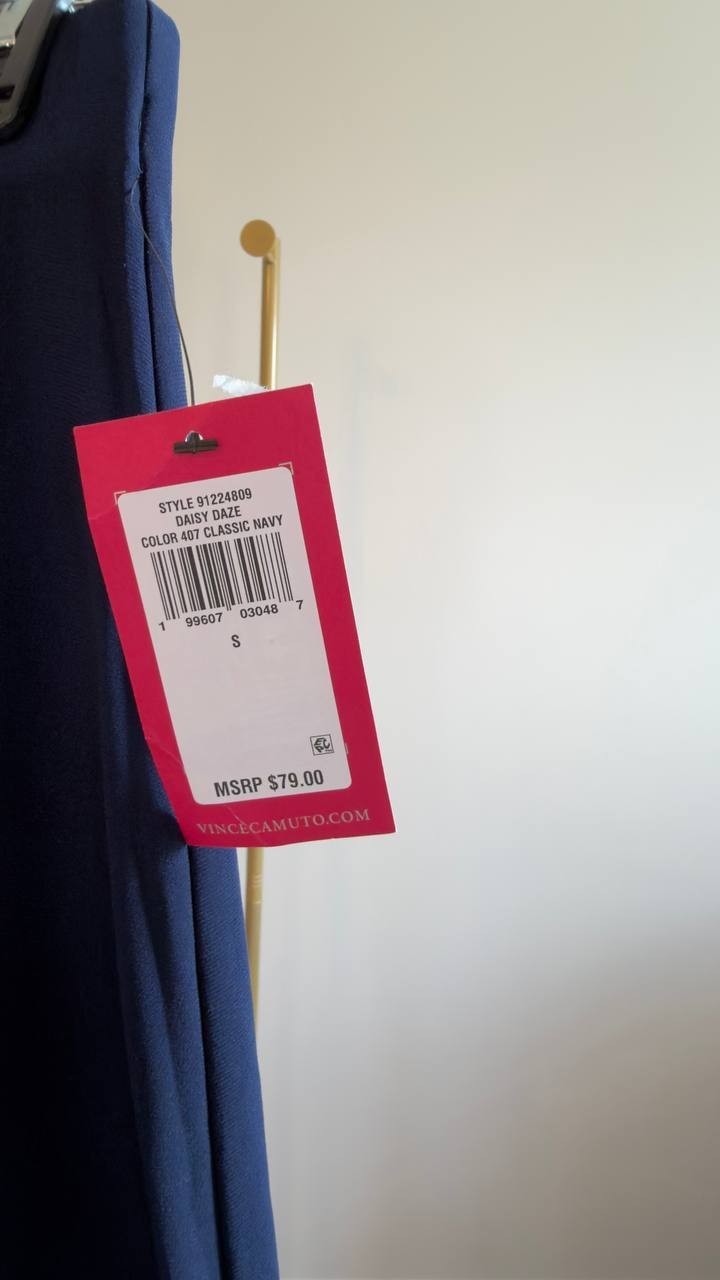 Vince Camuto Smooth Pull‑On Maxi Skirt Classic Navy S NWT $79