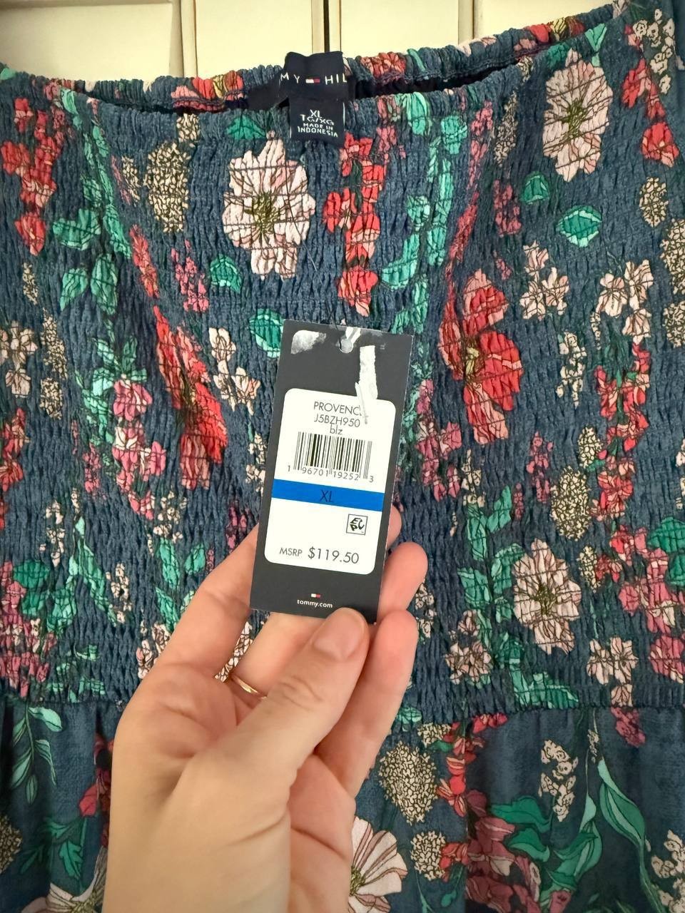 Tommy Hilfiger Smocked Floral Jumpsuit – Size XL