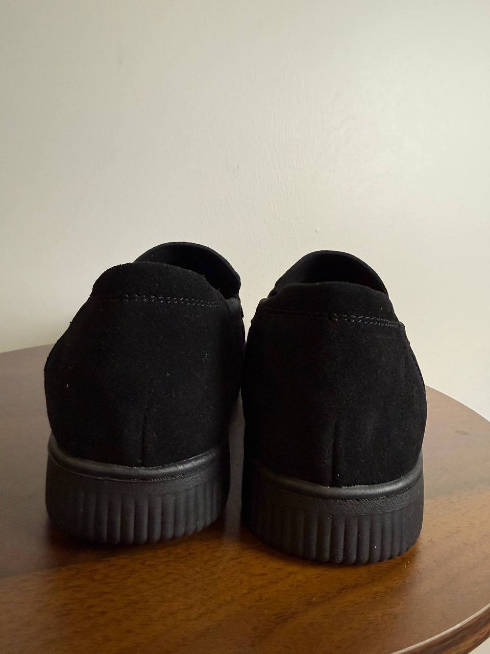 Easy Spirit Karin Eflex Slip‑On Loafers – Black Suede – Size 9W – New in Box