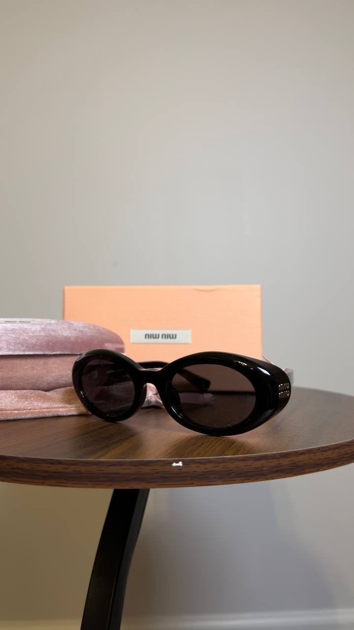 Miu Miu Oval Sunglasses Black OS NWT $524.00