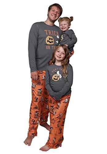 Peanuts Halloween Pajama Pants Snoopy Charlie Brown Pumpkin Ghost Print Orange S