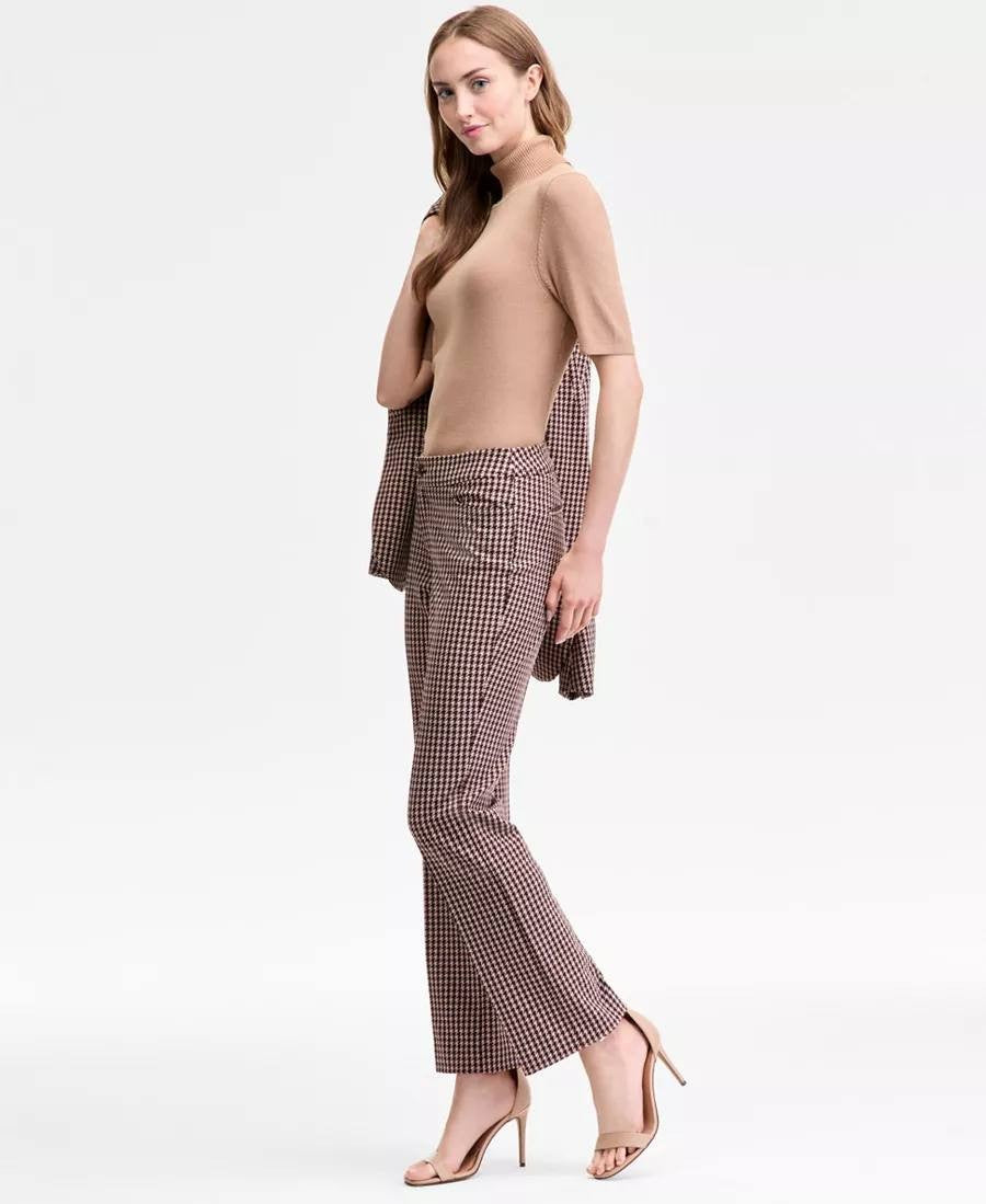 Anne Klein Bootcut Houndstooth Print Pants – Size 14 – NWT – $99