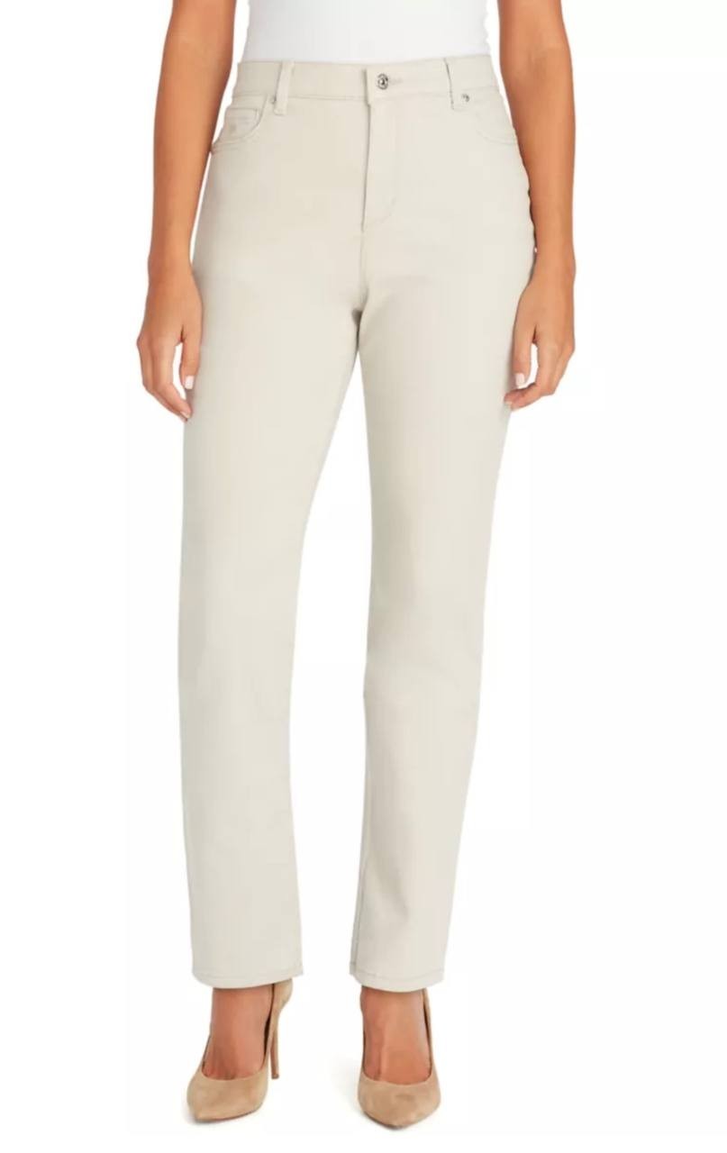 Gloria Vanderbilt Amanda Straight Jeans Stonewood 12 NWT $52