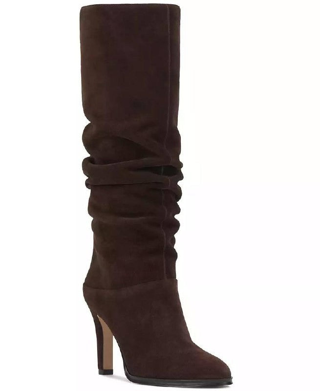 Vince Camuto Sorina Boots 7.5M Brownie Suede Knee‑High Slouchy NIB msrp$259