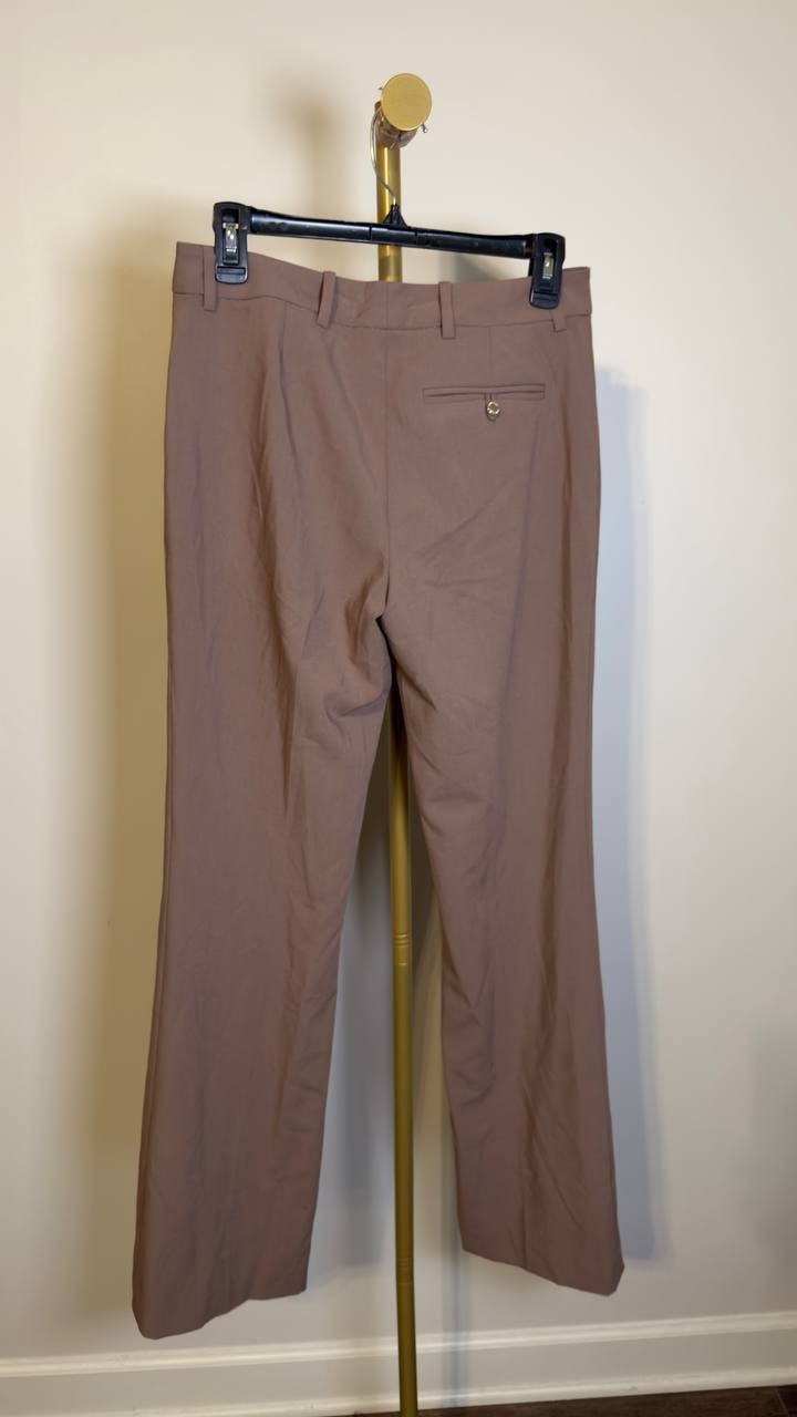 Calvin Klein Modern Fit Tab‑Front Trousers Cocoa 2 NWOT $89