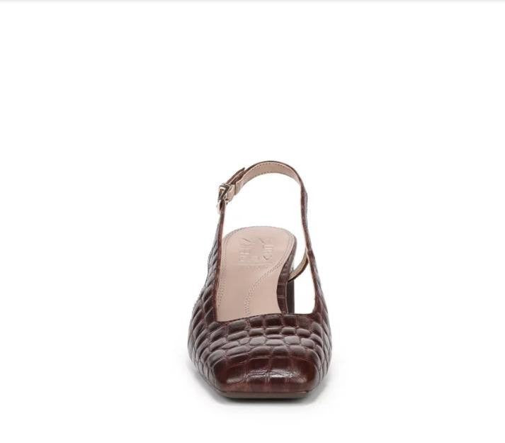 Naturalizer Carmen Pumps 9.5W Cappuccino Croc Leather Slingback NIB msrp$145