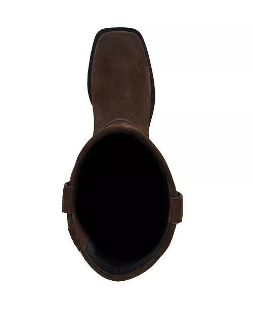 Guess Dark Brown Suede Western Moto Boots 9M New in Box MSRP $229