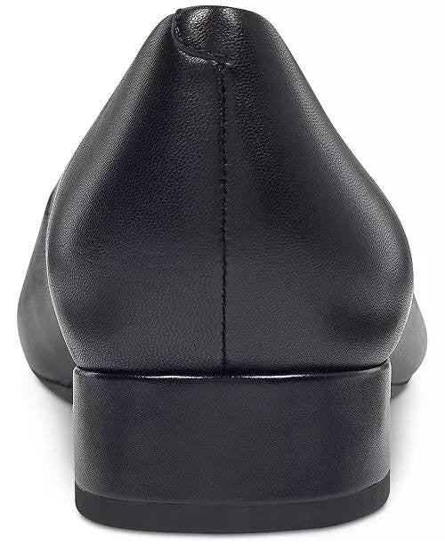 Easy Spirit Caldise eFlex Slip‑On Low Heel Pumps Black 7M Leather $99 NWB