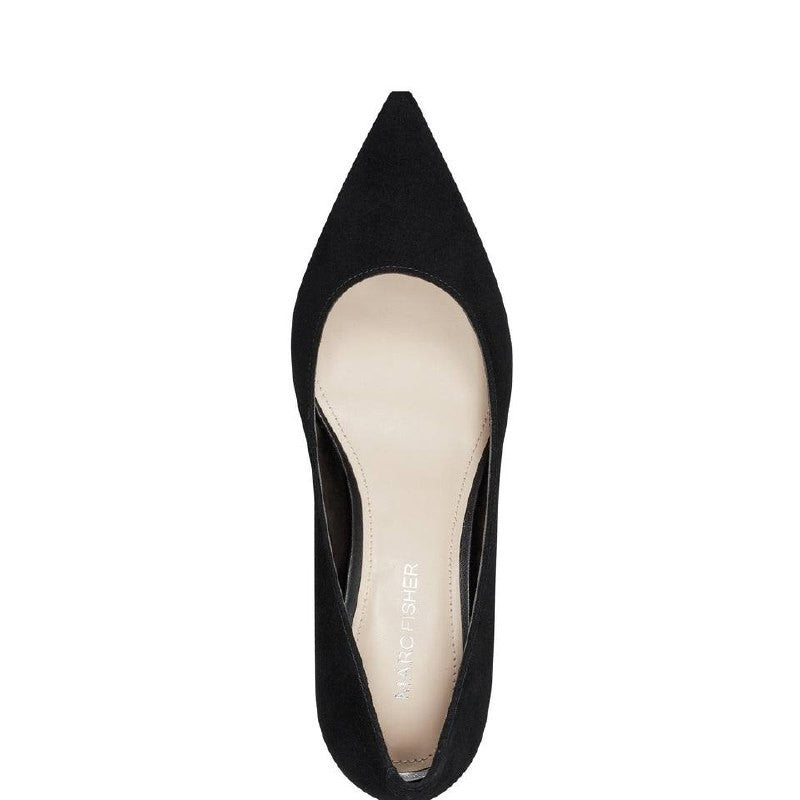 Marc Fisher Alola Pumps 7.5M Black Suede Pointed Toe Mid Stiletto NIB msrp$99