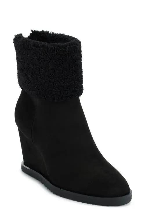 DKNY Black Synthetic Wedge Booties 8M New in Box MSRP $99