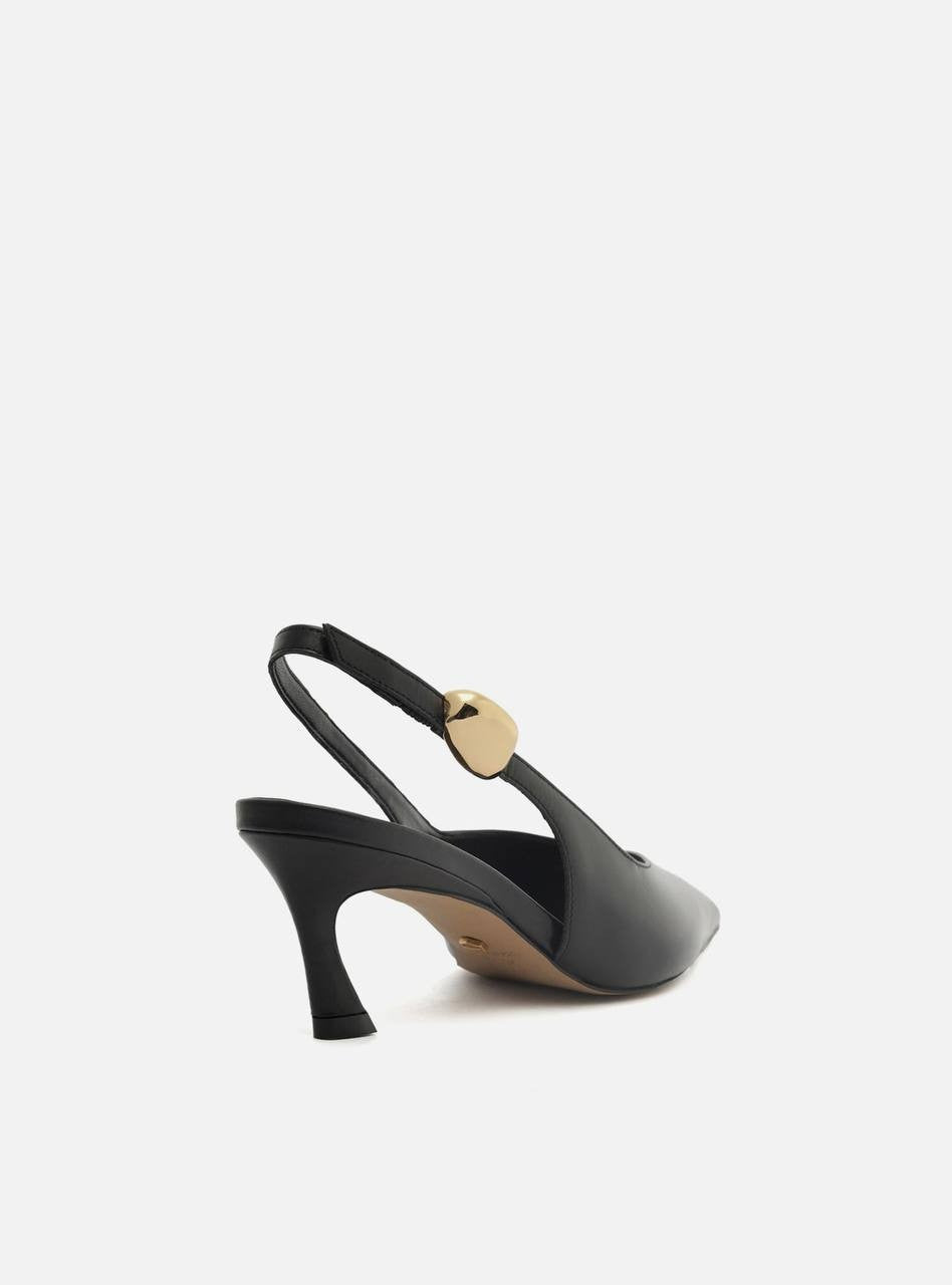 Arezzo Pumps Black Leather Size 7.5B New in Box $109
