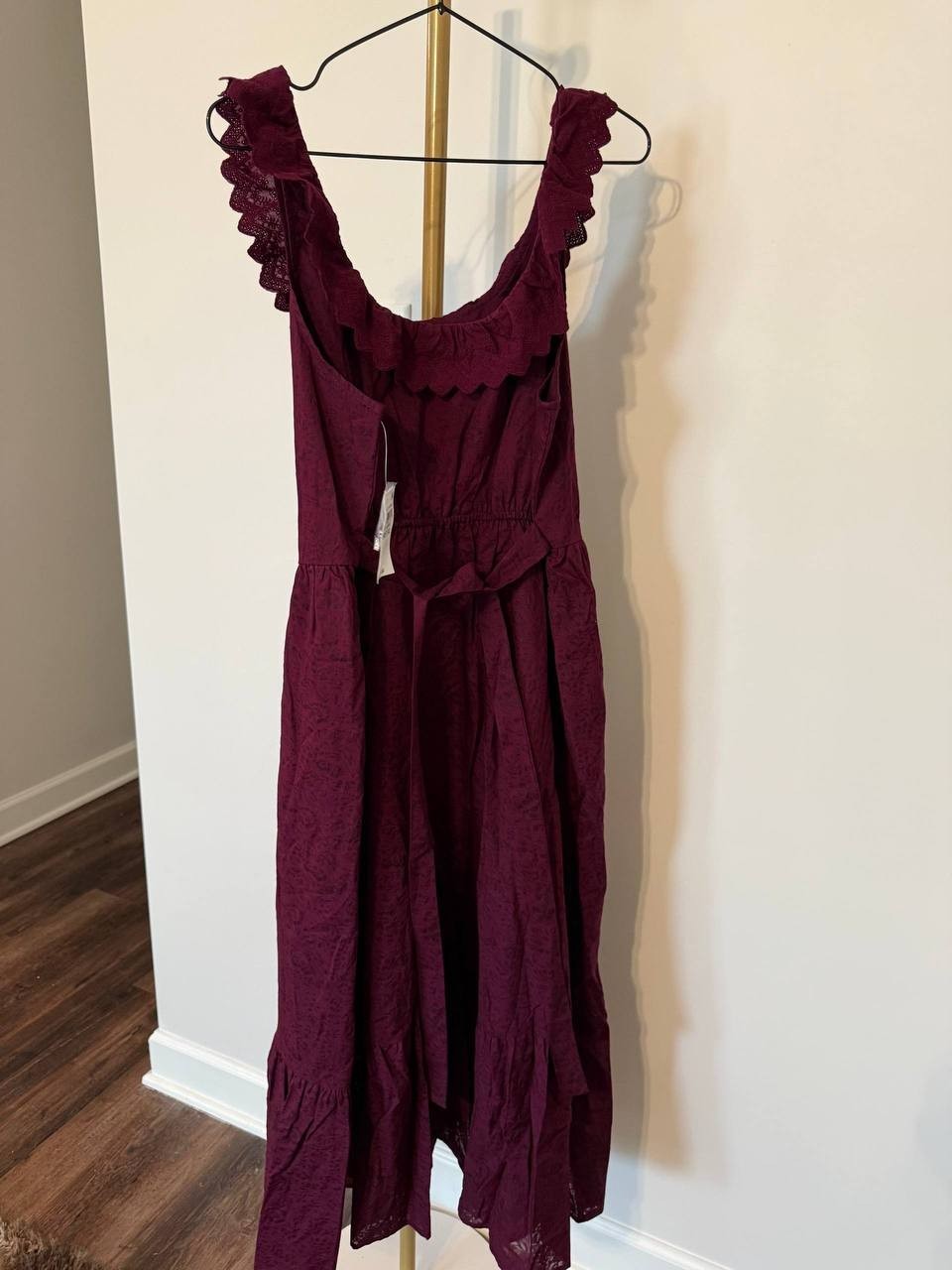 And Now This Petite Burnout Maxi Dress Deep Cranberry PET/XL NWT MSRP$69.50