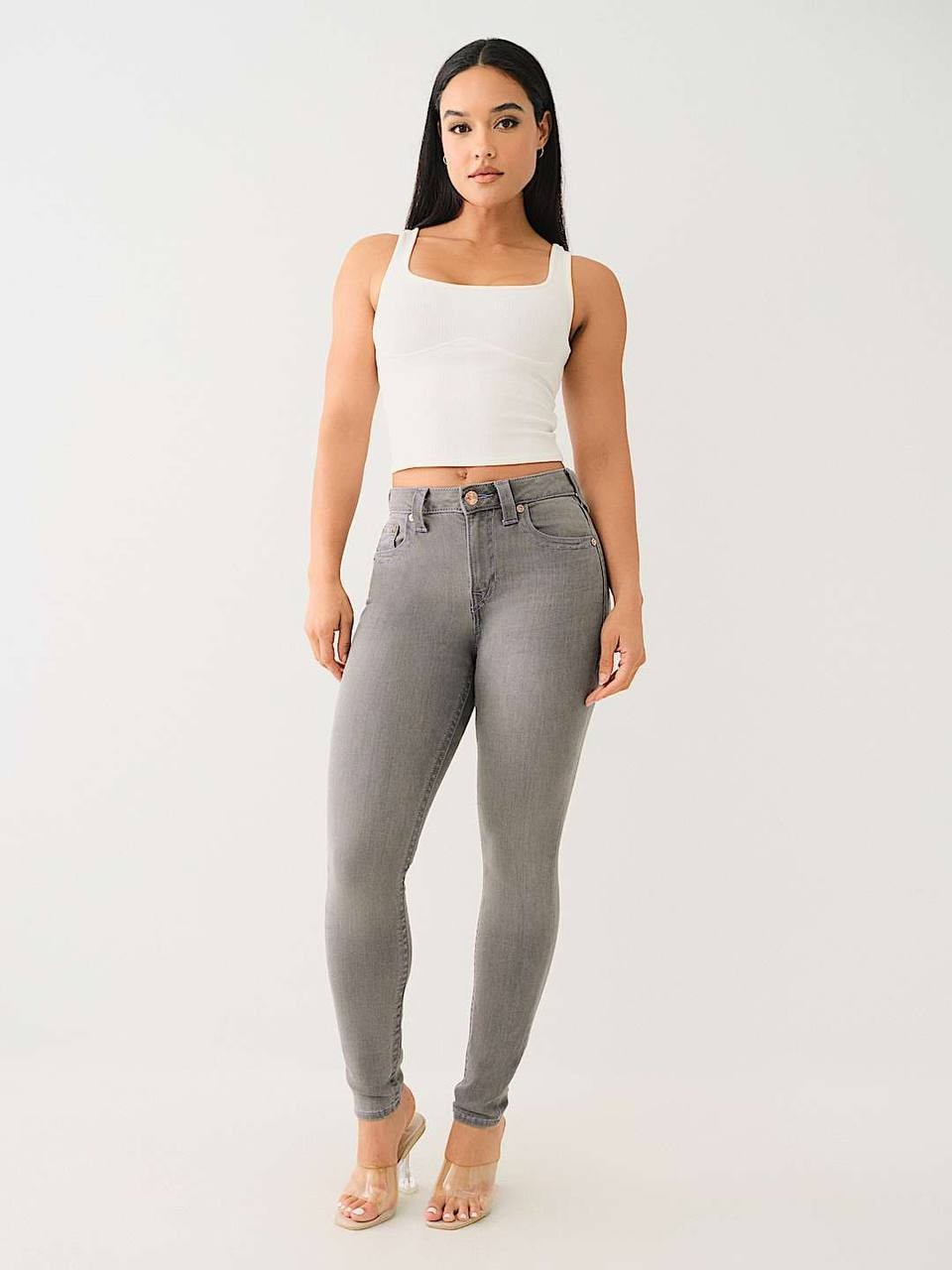 True Religion Jennie High Rise Curvy Skinny Jeans Kaia W27 NWT $159