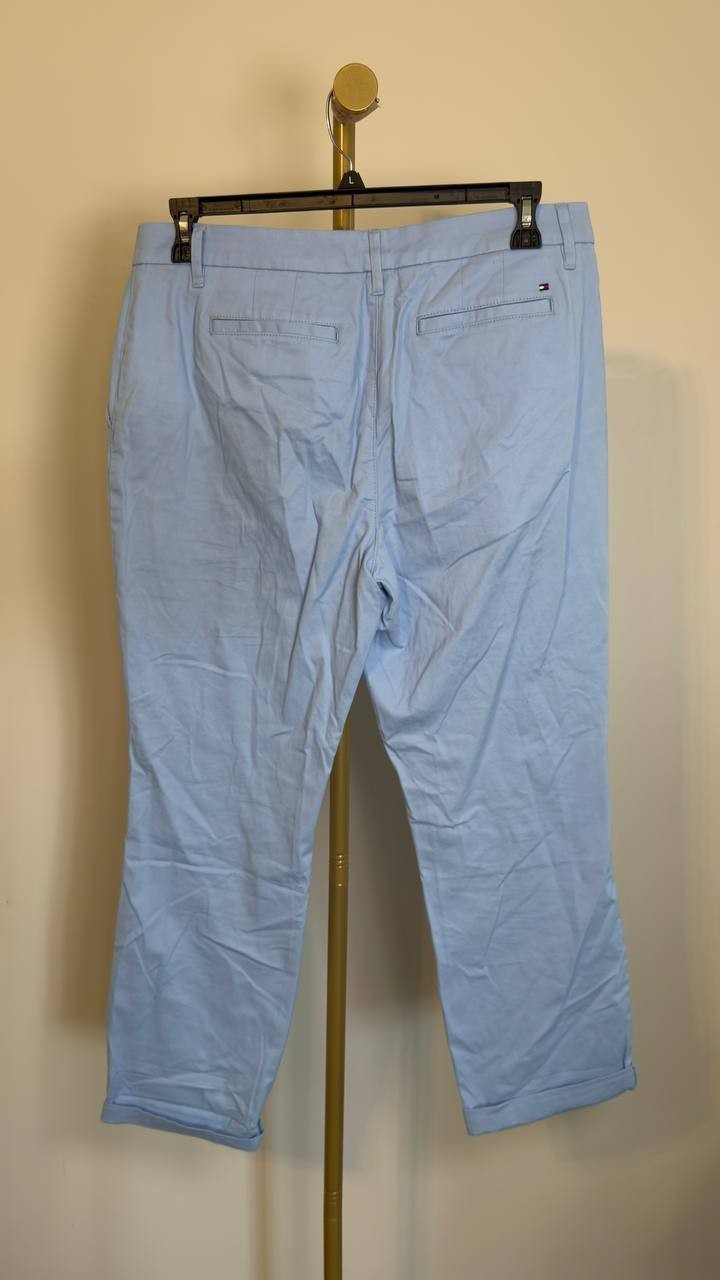 Tommy Hilfiger Twill Slim Chino Pants Breezy Blue 12 NWT $69.50