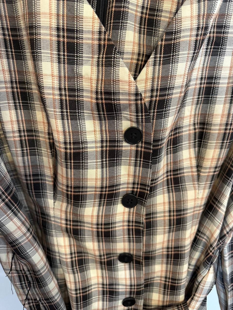 Gracia Plaid Belted Shirt Dress – Size M – NWOT – Flawed