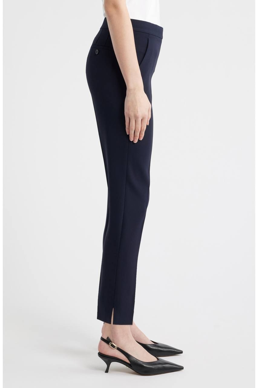Theory Ibbey Admiral Crepe Pants Black 8 NWT $265