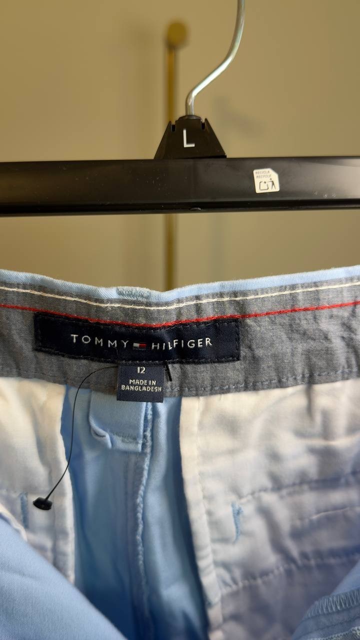 Tommy Hilfiger Twill Slim Chino Pants Breezy Blue 12 NWT $69.50