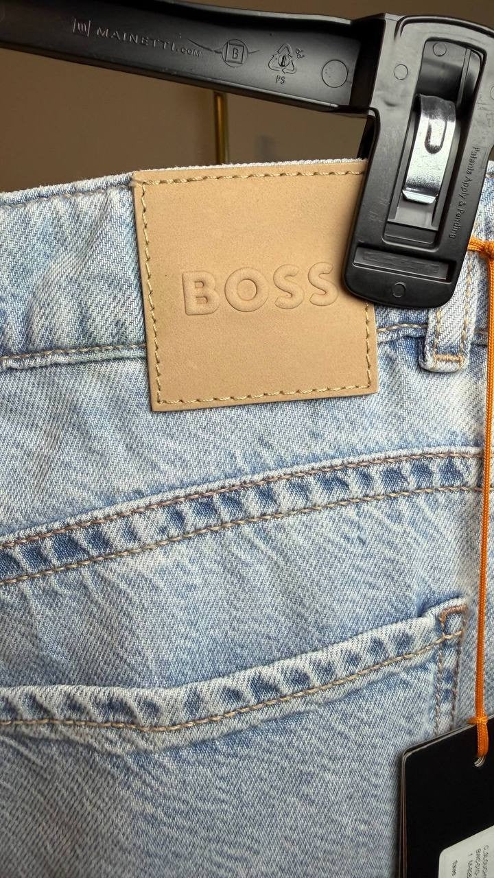 BOSS Orange High Waist Slouchy Pleated Jeans Pastel Blue 30x32 NWT $199