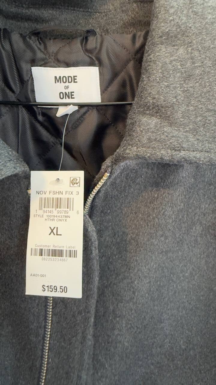 Mode of One Men’s Utility Pocket Jacket Heather Onyx XL NWT $159.50