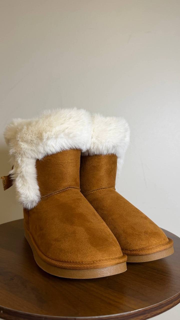 Juicy Couture Cognac Faux Suede Cold Weather Boots 3M NIB MSRP $65