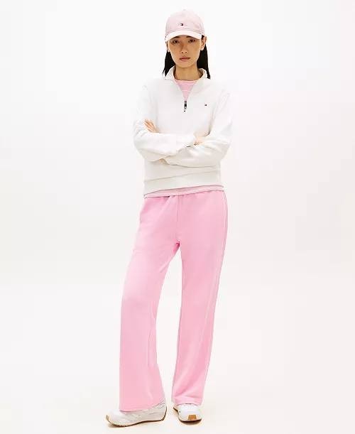 Tommy Hilfiger Women’s Half‑Zip Sweatshirt Ecru M NWT $79.50