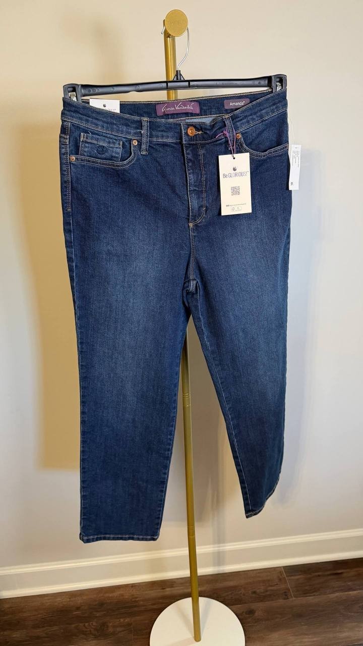Gloria Vanderbilt Women’s Petite Amanda Jean Frisco 14PS Short $56 NWT