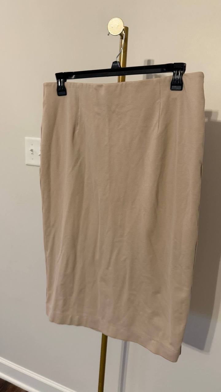 DKNY Pull‑On Pencil Skirt Pebble Ivory XL Good Pre‑Owned Condition msrp$59