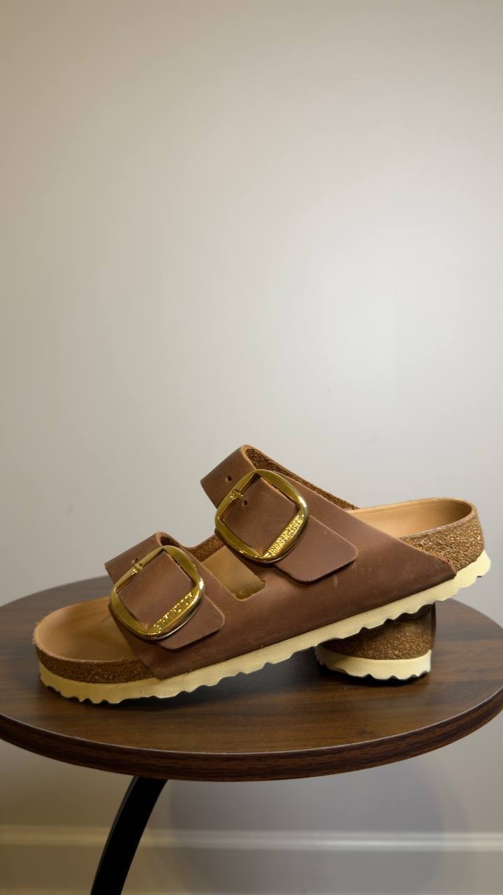 Birkenstock Sandals Cognac 6 Narrow Fit Pre-Owned