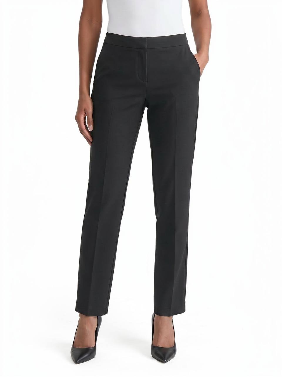 Kasper Lily Trouser Washable Bi-Stretch Black Size 8P NWT $79