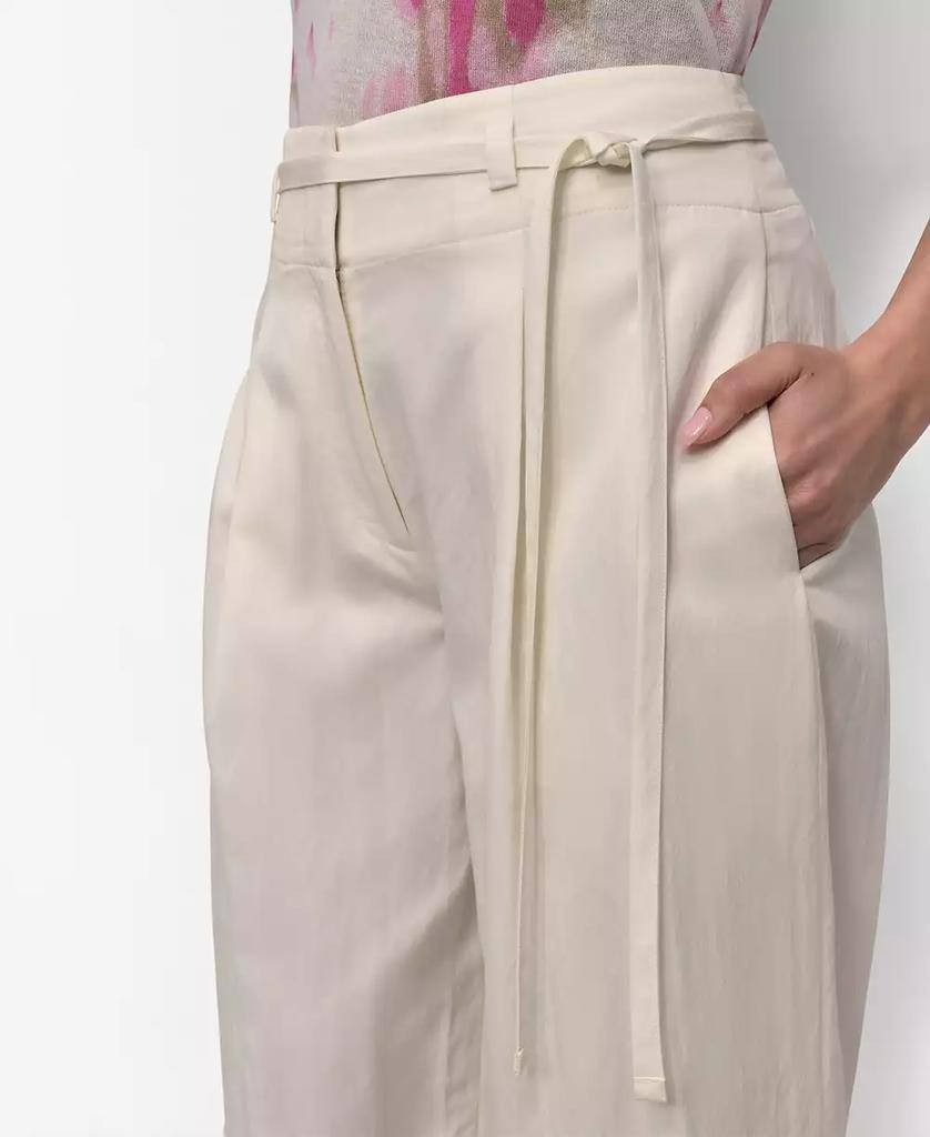DKNY Belted High‑Rise Pleated Twill Pants – Size 8 – NWT – $99