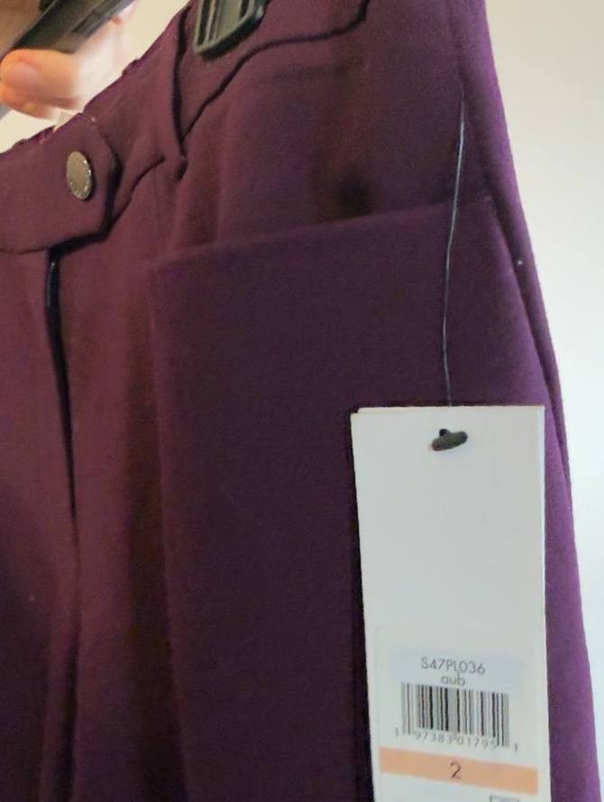 Calvin Klein Lux Updated Modern Fit Pants Women’s Size 2 Purple NWT $99