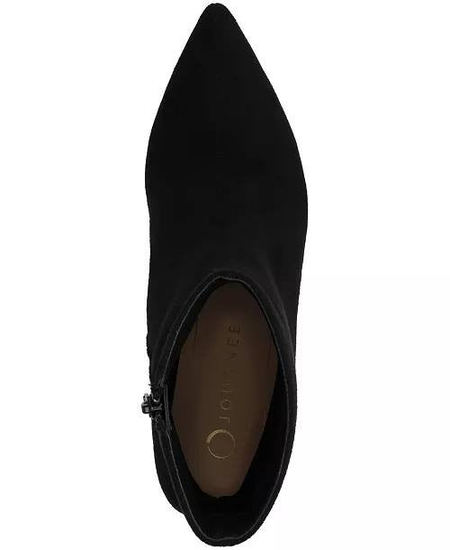 Journee Collection Arely Kitten Heel Booties Black 11WD Man‑Made $108 NWB