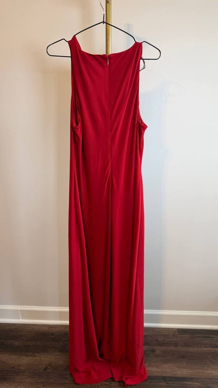 Lauren Ralph Lauren Ring-Trim Cowlneck Gown Red 1st 12 NWT $245