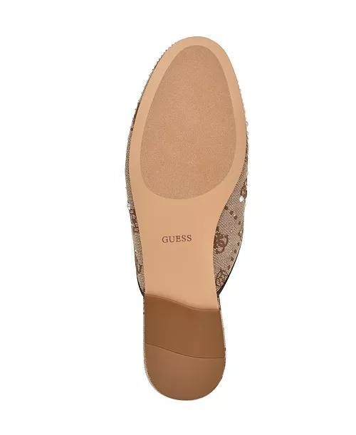 Guess Medium Brown Textile Mule Loafers 9M NIB MSRP $119